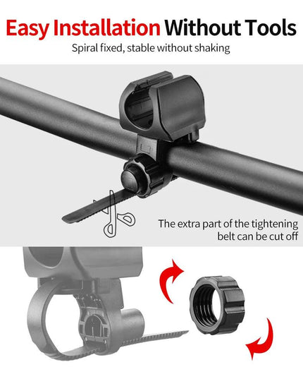ROCKBROS Bicycle Light Holder Mount Bike Flashlight Bracket MTB Road Bike Rotating Quick Release Cycling Lamp Holder Accessories