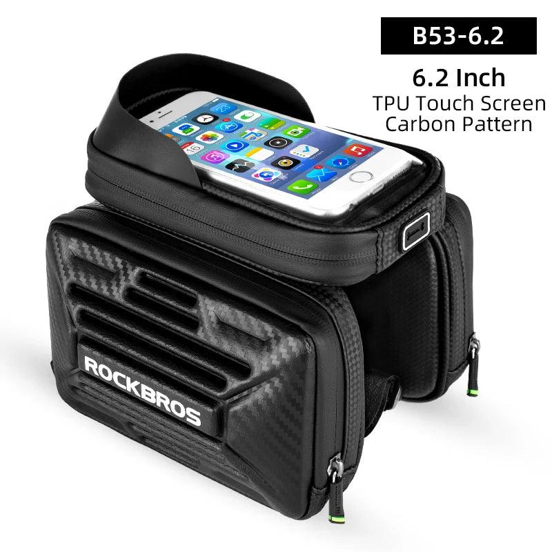 ROCKBROS Bicycle Bag Rainproof Touch Screen Phone Top Tube Bag MTB Road Bike Frame Front Saddle Bag & Pannier Bike Accessories