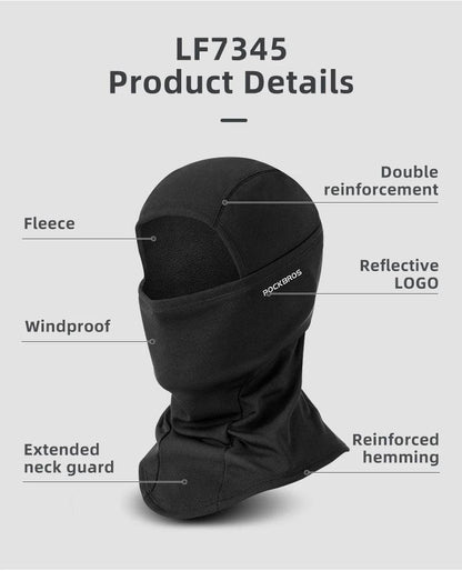 ROCKBROS Winter Cycling Mask Fleece Thermal Keep Warm Windproof Cycling Face Mask Balaclava Ski Mask Fishing Skiing Hat Headwear