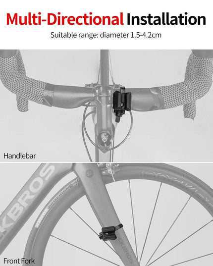 ROCKBROS Bicycle Light Holder Mount Bike Flashlight Bracket MTB Road Bike Rotating Quick Release Cycling Lamp Holder Accessories