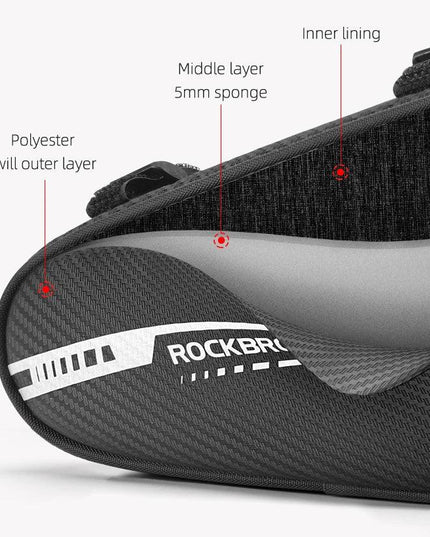 ROCKBROS 1.2LBicycle Bag Side Pockets Twill ToxturoTube Triangle Bag Ride Without Touch Lengs Reflective Bag Bike Accessories