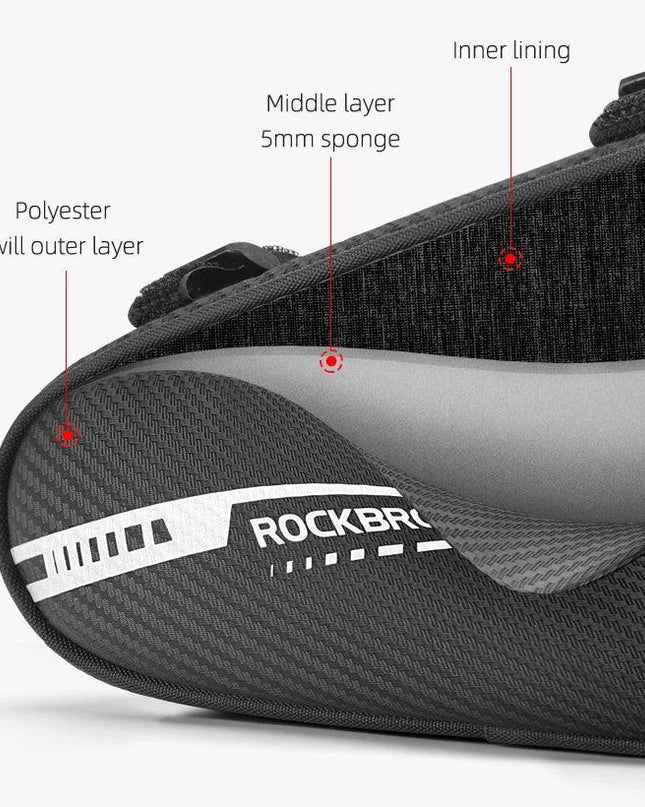 ROCKBROS 1.2LBicycle Bag Side Pockets Twill ToxturoTube Triangle Bag Ride Without Touch Lengs Reflective Bag Bike Accessories