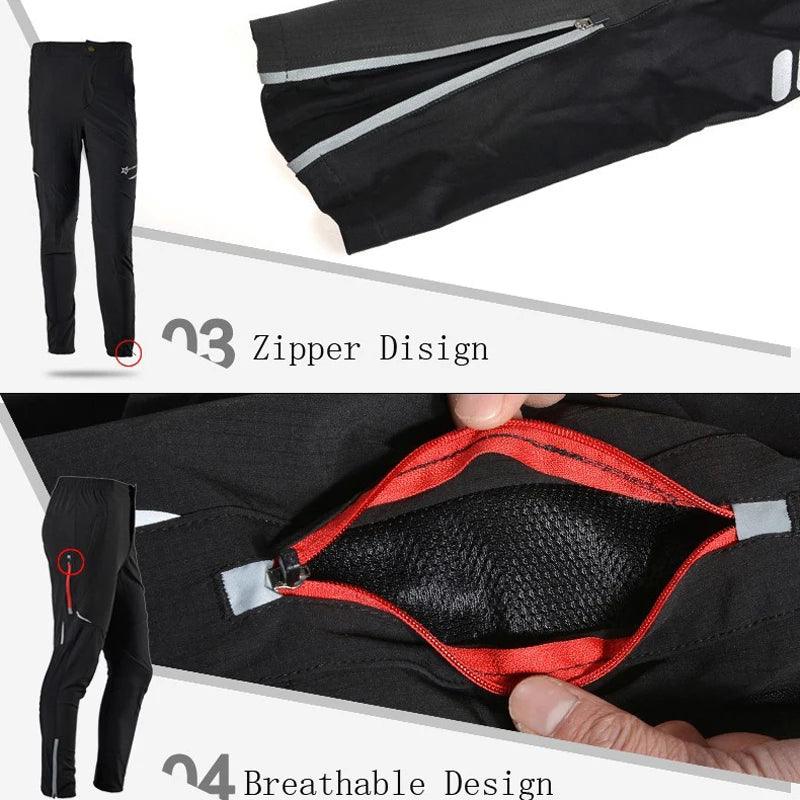 ROCKBROS Bike Cycling Pants Men Women Sport Breathable Summer Reflective Pants Riding  Bicycle Bike Fishing Fitness Trousers