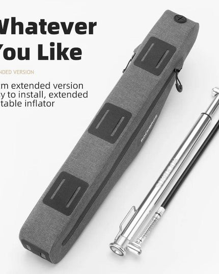 ROCKBROS 1.5L Full Waterproof Bike Bag Front Tube Triangle Lengthed Double Zipper Scratch-resistant Bicycle Bag Bike Accessories
