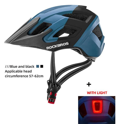 ROCKBROS Bicycle Helmet LED Light Rechargeable Cycling Helmet Mountain Road Bike Helmet Sport Safe Hat For Man Cycling Equipment