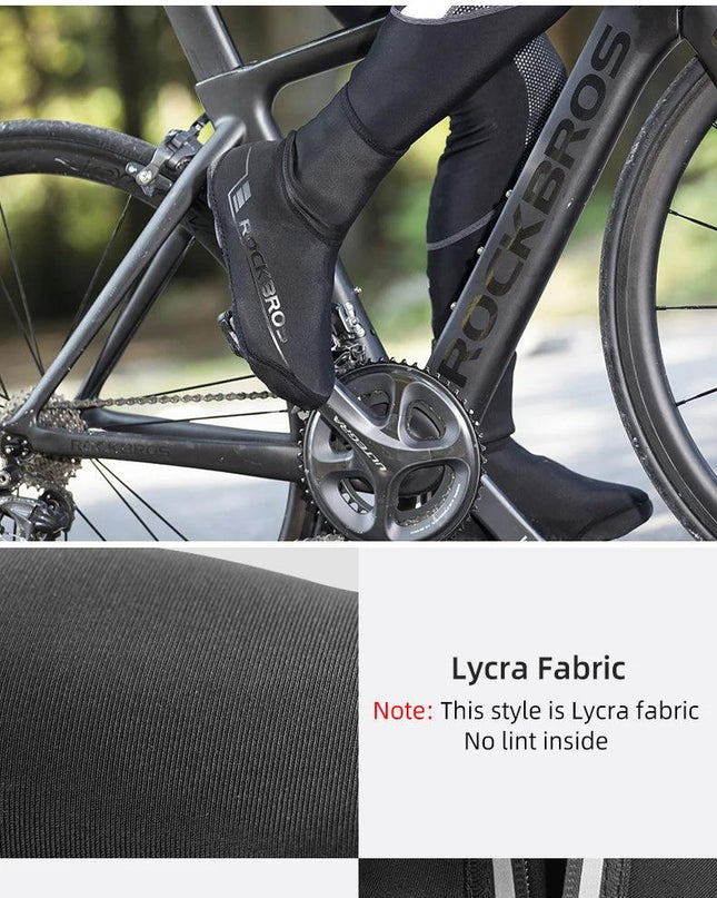 ROCKBROS Winter Waterproof Cycling Shoe Cover Reflective Thermal Elastic Rainproof Bike Shoe Cover Cycling Overshoes Boot Covers