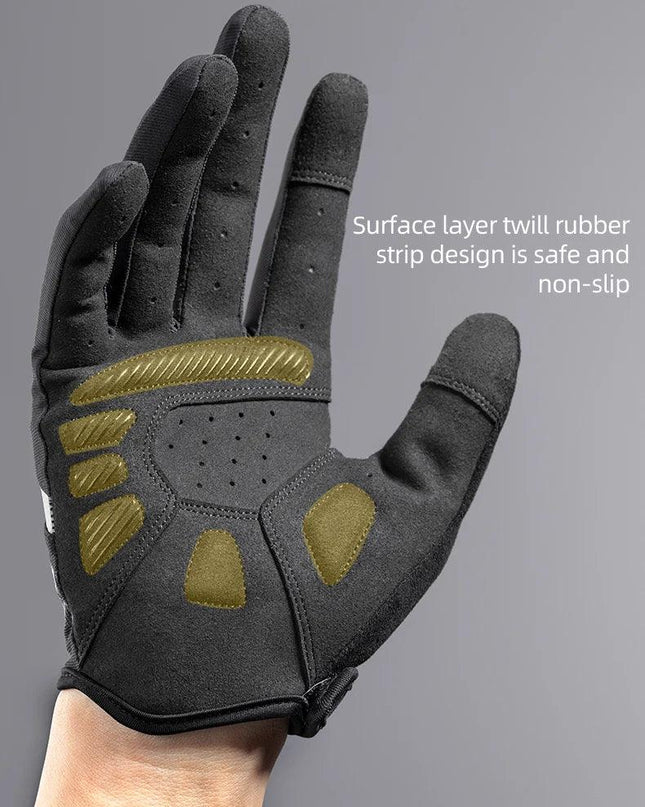 ROCKBROS Cycling Men's Gloves Spring Autumn Bike Cycling Gloves Sports Shockproof Breathable MTB Mountain Bike Gloves Motorcycle