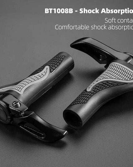 ROCKBROS MTB Bicycle Grips Horns Shofar Vice Handlebar Grips Cycling Shockproof Dust-proof Bike Grips Rubber Bilateral Locked