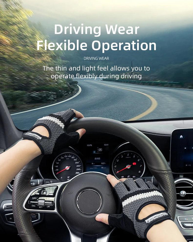 ROCKBROS Women Men's Cycling Gloves Fitness Breatahble SBR Shockproof Fingerless Gloves Moto MTB Bike Gloves Bicycle Accessories