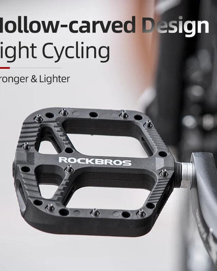 ROCKBROS Ultralight Seal Bearings Bicycle Bike Pedals Cycling Nylon Road bmx Mtb Pedals Flat Platform Bicycle Parts Accessories