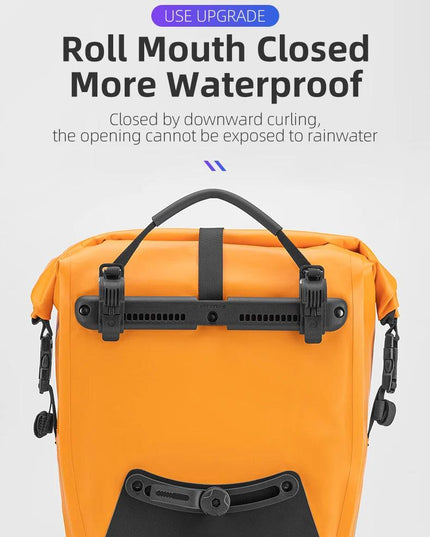 Rockbros Waterproof Bike Bag 25L Travel Cycling Bag Basket Bicycle Rear Rack Tail Seat Trunk Bags Bicycle Bags Panniers 1PCS