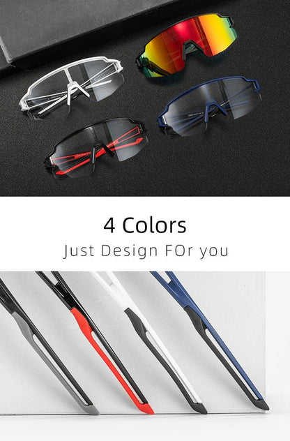 ROCKBROS Photochromic Cycling Glasses Polarized Built-in Myopia Frame Sports Sunglasses Men Women Glasses Cycling Eyewear Goggle