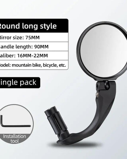 ROCKBRSO HD View MTB Road Bike Mirrors 360 Angle Adjustable Handlebar Wide Range Rearview Mirror For Motorcycle Accessories