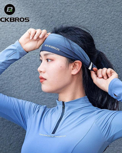 ROCKBROS Sport Headband Cycling Running Sweatband Fitness Yoga Gym Headscarf Sweat Hair Band Bandage Men Women Elastic Head Band