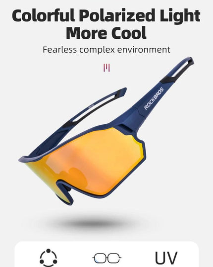 ROCKBROS Cycling Glasses MTB Road Bike Polarized Sunglasses UV400 Protection Ultra-light Unisex Bicycle Eyewear Sport Equipment