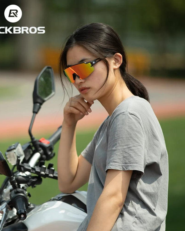 ROCKBROS Photochromic Cycling Glasses Polarized Built-in Myopia Frame Sports Sunglasses Men Women Glasses Cycling Eyewear Goggle