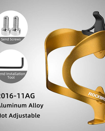 ROCKBROS Bicycle Aluminium Alloy Adjustable Water Bottle Cage Mountain Bike Cycling Bottle Holder Ultralight HandleBar Mount