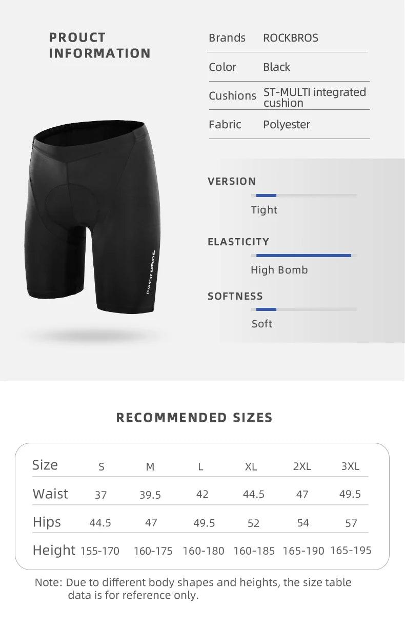 ROCKBROS 3D Summer MTB Bike Shorts Men Women Breathable Sponge Shock Absorption Cycling Shorts Moisture Wicking Sport Pants 2020