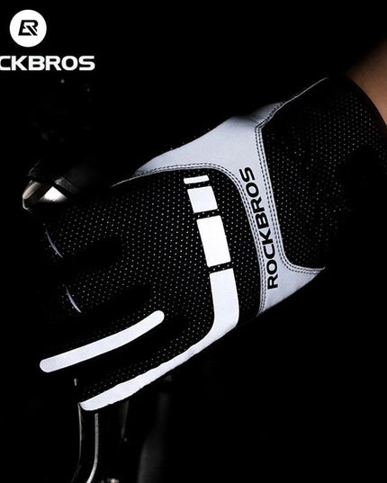 ROCKBROS Warm Bicycle Women Men's Gloves Winter SBR Touch Screen USB Heated Gloves Windproof Plam Breathable Motor E-bike Gloves