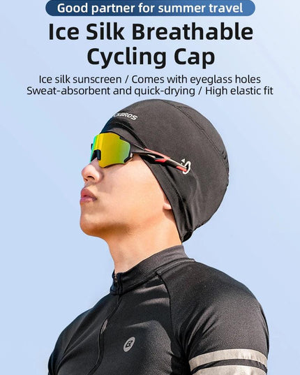 ROCKBROS Cycling Women Men's Cap Balaklava With Glasses Holes Anti-uv High Elasticity Breathable Reflective Bandana Cycling Hat
