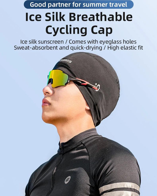 ROCKBROS Cycling Women Men's Cap Balaklava With Glasses Holes Anti-uv High Elasticity Breathable Reflective Bandana Cycling Hat