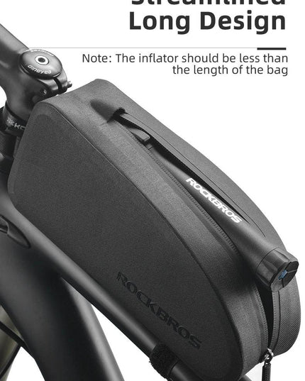 ROCKBROS Bicycle Bag Waterproof Cycling Top Front Tube Frame Bag Large Capacity MTB Road Bicycle Pannier Black Bike Accessories
