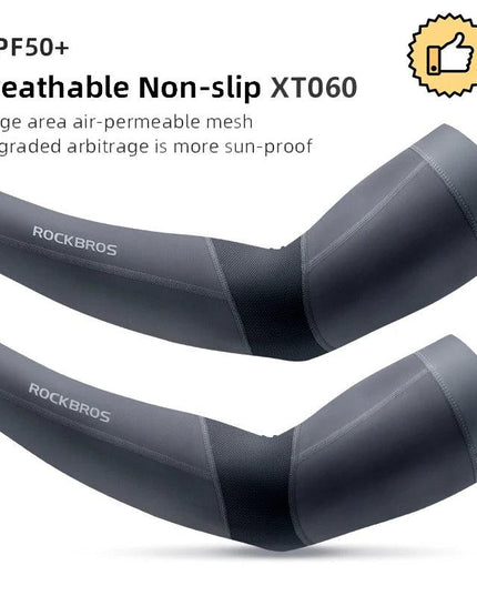 ROCKBROS Ice Fabric Running Camping Arm Warmers Basketball Sleeve Running Arm Sleeve Cycling Sleeves Summer Sports Safety Gear