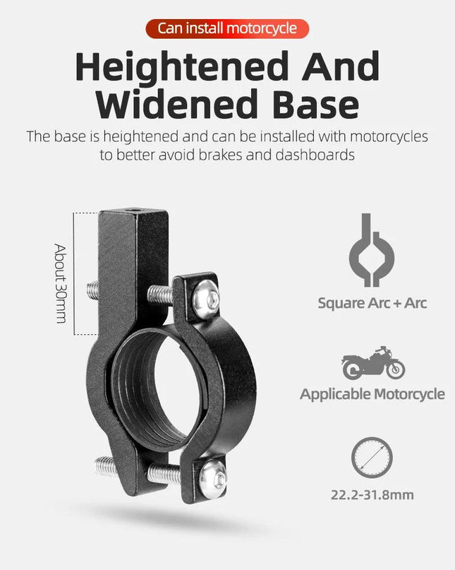 ROCKBROS Phone Holder Motorcycle Electric Bicycle Smartphone CNC Aluminum Alloy Bracket Five Claws Mechanical Bike Phone Holder