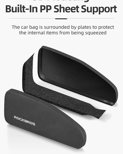 ROCKBROS Bicycle Bag Waterproof Cycling Top Front Tube Frame Bag Large Capacity MTB Road Bicycle Pannier Black Bike Accessories