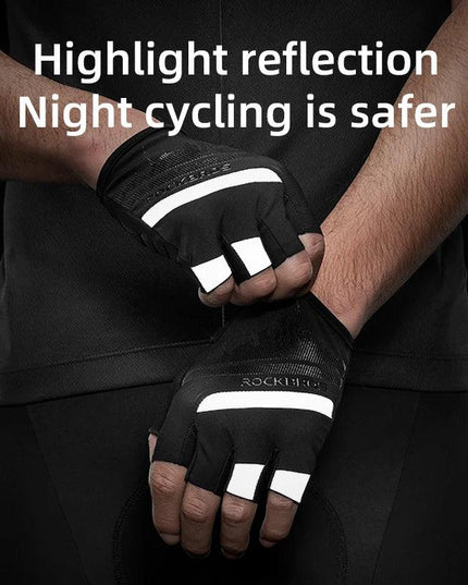 ROCKBROS Cycling Gloves Half Finger Shockproof Wear Resistant Breathable MTB Road Bicycle Gloves Men Women Sports Bike Equipment