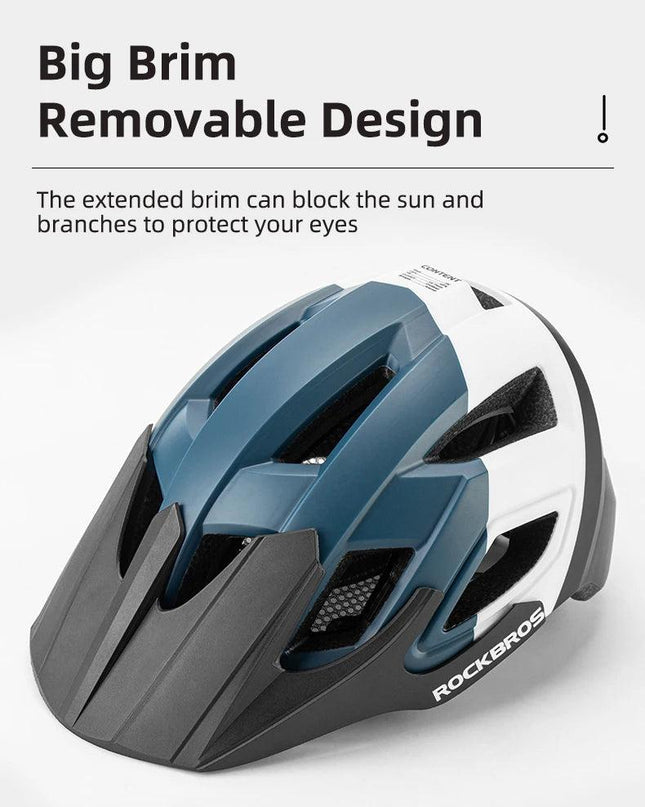 ROCKBROS Bicycle Helmet LED Light Rechargeable Cycling Helmet Mountain Road Bike Helmet Sport Safe Hat For Man Cycling Equipment