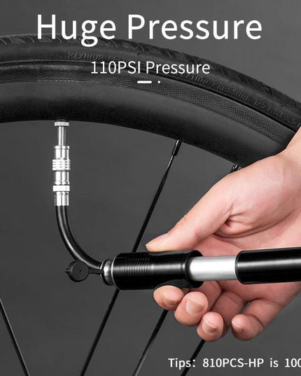 ROCKBROS Bicycle Pump 100PSI/110PSI Bike Pump Hand Mini Tire Air Inflator Portable Ultralight High-Pressure Pump Accessories