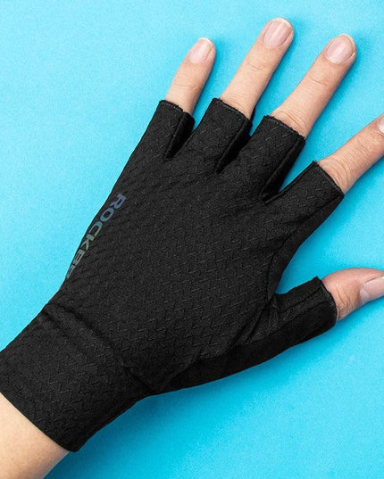 ROCKBROS Cycling Gloves Autumn Spring MTB Bike Gloves SBR Pad Half Finger Bicycle Goves Men Women Breathable Shockproof Gloves