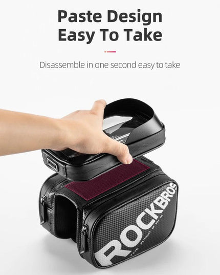 ROCKBROS Bicycle Bag Rainproof Touch Screen Phone Top Tube Bag MTB Road Bike Frame Front Saddle Bag & Pannier Bike Accessories