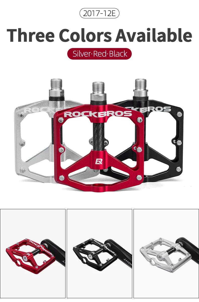 ROCKBROS Mountain Bike Bicycle Pedals Cycling Ultralight Aluminium Alloy 4 Bearings MTB Pedals Bicicleta Bike Pedals Flat BMX