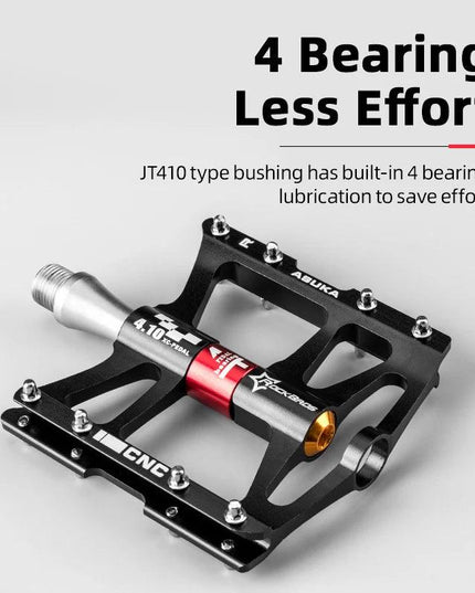 ROCKBROS Mountain Bike Bicycle Pedals Cycling Ultralight Aluminium Alloy 4 Bearings MTB Pedals Bicicleta Bike Pedals Flat BMX