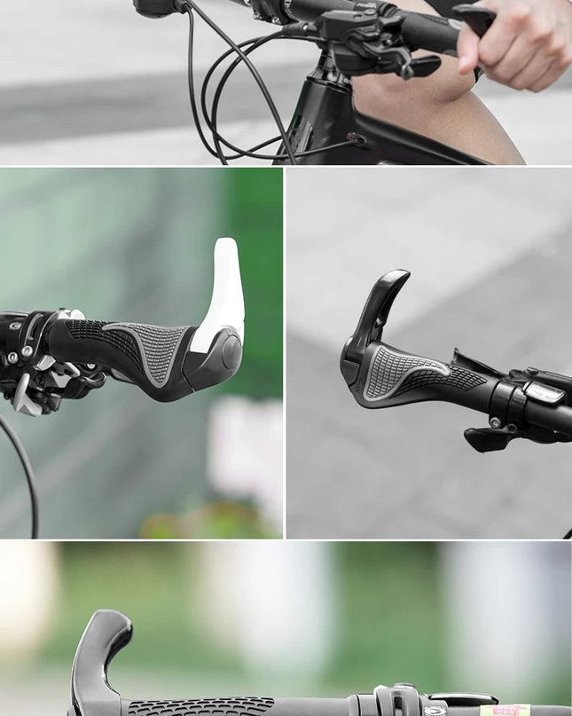 ROCKBROS MTB Bicycle Grips Horns Shofar Vice Handlebar Grips Cycling Shockproof Dust-proof Bike Grips Rubber Bilateral Locked
