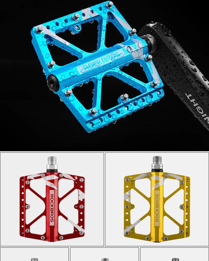 ROCKBROS Mountain Bike Bicycle Pedals Cycling Ultralight Aluminium Alloy 4 Bearings MTB Pedals Bicicleta Bike Pedals Flat BMX