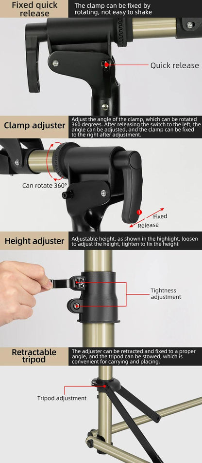 ROCKBROS Bike Repair Stand MTB Road Bicycle Maintenance Rack With Tool Tray Adjustable Foldable Storage Display Bike Work Stand