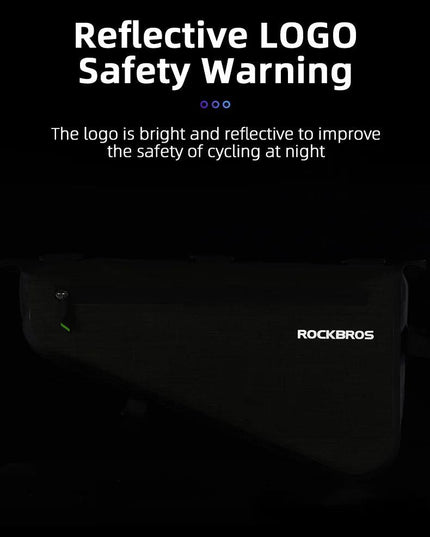 ROCKBROS Rainproof Bike Bag Large Capacity MTB Road Frame Bag Triangle Pouch Waterproof Caulking Bicycle Bag Pannier Accessories