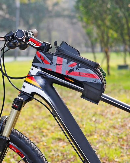 ROCKBROS Bicycle Bag MTB Road Bike Bag Rainproof Touch Screen Cycling Front Tube Frame Bag 5.8/6.0 Phone Case Bike Accessories