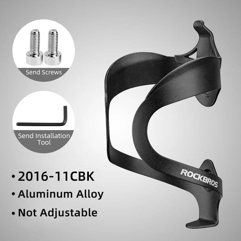 ROCKBROS Bicycle Aluminium Alloy Adjustable Water Bottle Cage Mountain Bike Cycling Bottle Holder Ultralight HandleBar Mount