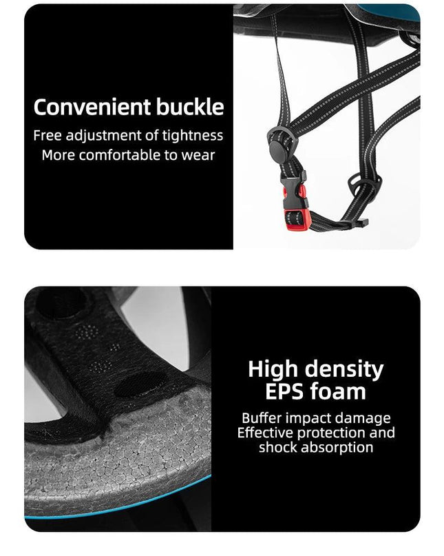 ROCKBROS Bicycle Helmet LED Light Rechargeable Cycling Helmet Mountain Road Bike Helmet Sport Safe Hat For Man Cycling Equipment