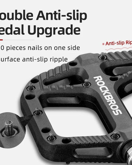 ROCKBROS Ultralight Seal Bearings Bicycle Bike Pedals Cycling Nylon Road bmx Mtb Pedals Flat Platform Bicycle Parts Accessories