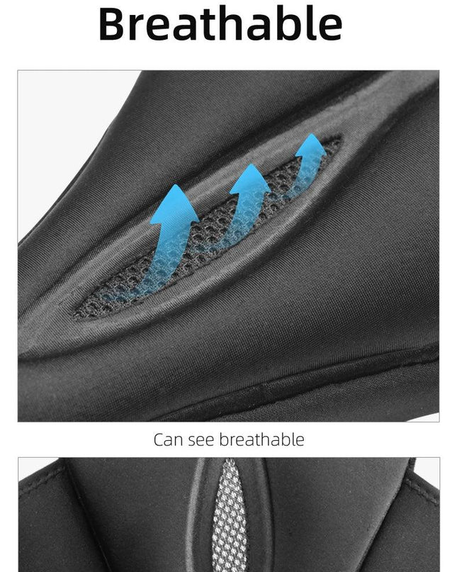 ROCKBROS Silicone Bicycle Saddle Hollow Breathable MTB Bike Seat Cushion Cover Mat Silica gel Saddle Cycling Accessories Part