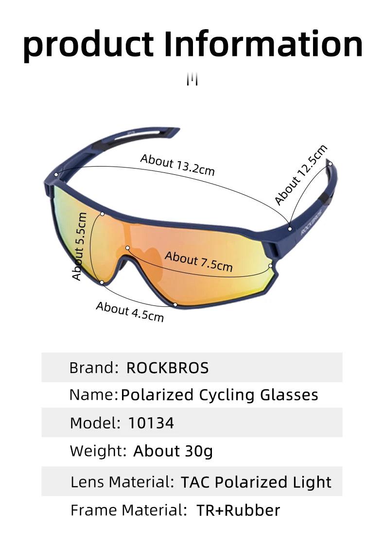 ROCKBROS Polarized Glasses UV400 Sunglasses Sport Protection Glasses Bicycle Eyewear Outdoor Hiking Camping Golf Cycling Goggles