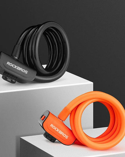 ROCKBROS Bicycle Lock Bike Portable Anti-theft Ring Lock MTB Road Cycling Cable Lock Motorcycle Vehicle Bicycle Accessories