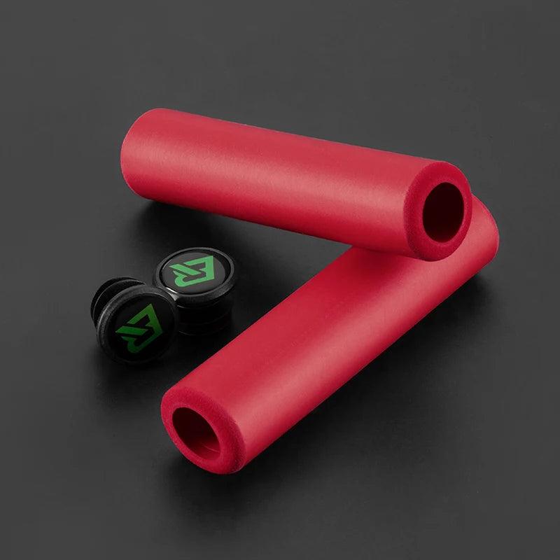 ROCKBROS Bicycle Grips MTB Silicone Sponge Handlebar Grips Anti-skid Shock-absorbing Soft Bike Grips Ultraight Cycling Handlebar