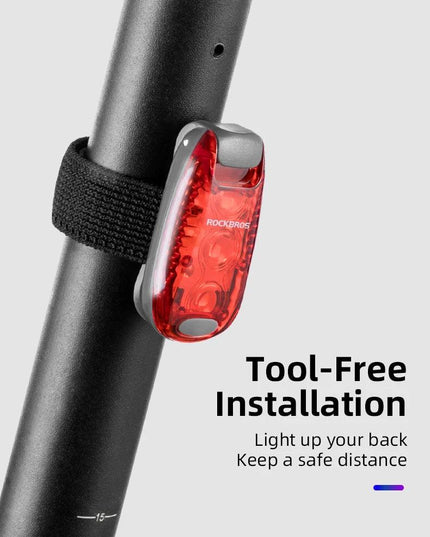 ROCKBROS Bike Tail Light Mini MTB Road Bike Light Warning Helmet Light Rear Bag light Portable Running Light Bicycle Accessories