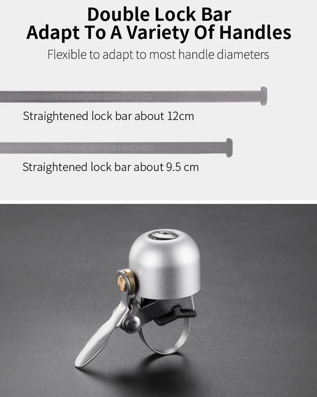 ROCKBROS Bicycle Vintage Brass Bell Ring Clear Sound Quality MTB Road Bike Retro Bell Cycling Children Horn Kid Bike Accessories